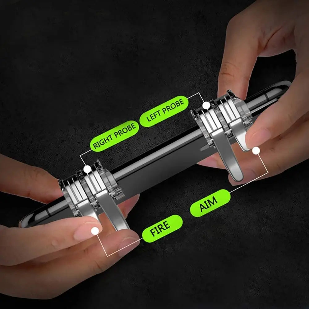 Mobile Game Controller Game Trigger for PUBG/Fortnite/Call of Duty,Shooter Sensitive Controller Joysticks Aim & Fire Trigger