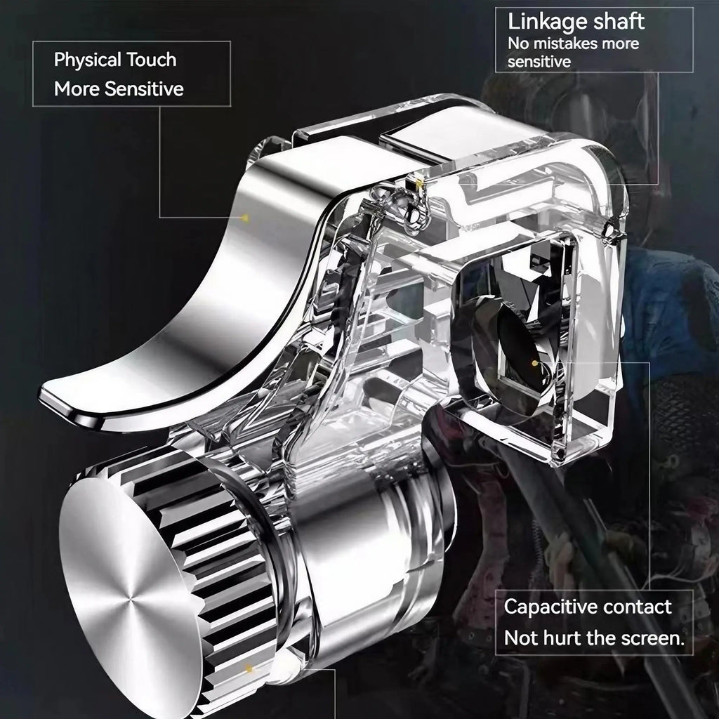 Mobile Game Controller Game Trigger for PUBG/Fortnite/Call of Duty,Shooter Sensitive Controller Joysticks Aim & Fire Trigger