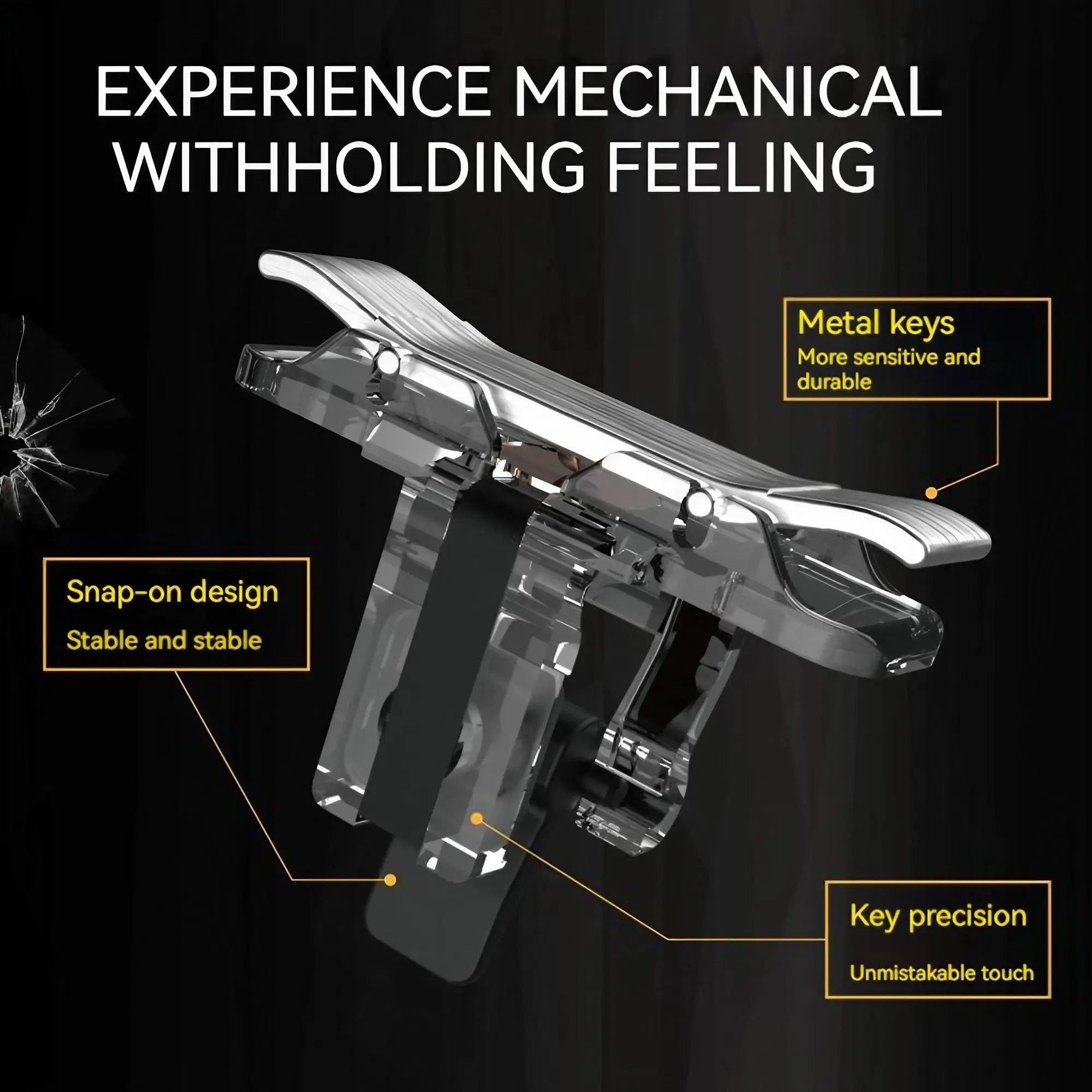 Mobile Game Controller Game Trigger for PUBG/Fortnite/Call of Duty,Shooter Sensitive Controller Joysticks Aim & Fire Trigger