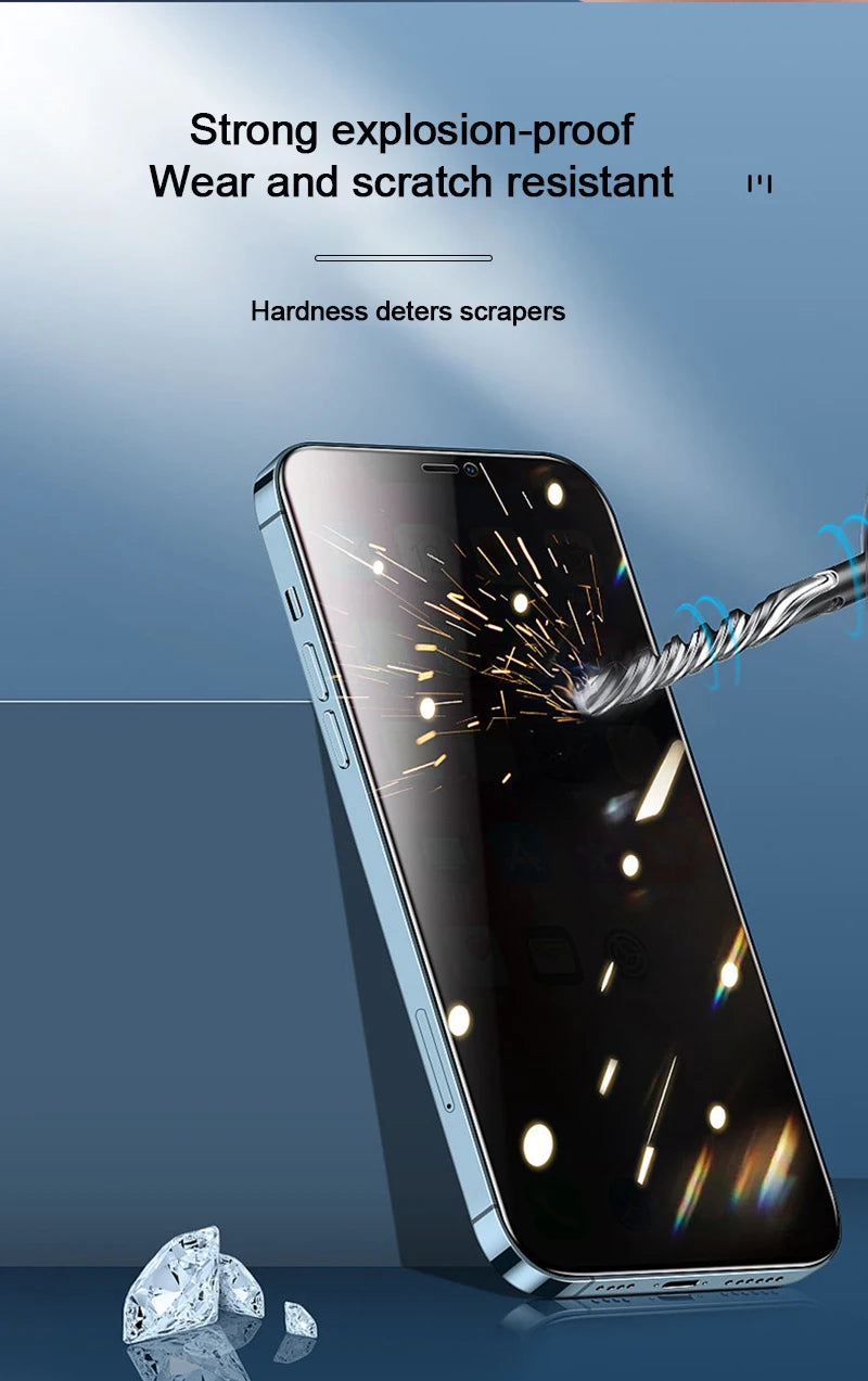1-5Pcs Anti Spy Tempered Glass For iPhone 16 14 13 11 15Pro Max Mini 7 8 Plus Privacy Screen Protector for iPhone 15 X XR XS MAX