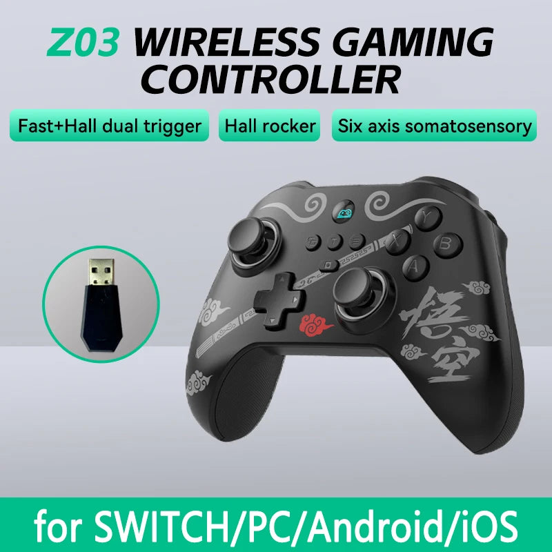 Remote control Handle Z03 Wireless Game Controller Wukong Black Myth Hall Joystick Double Cut Trigger for Switch/Android/iOS/PC