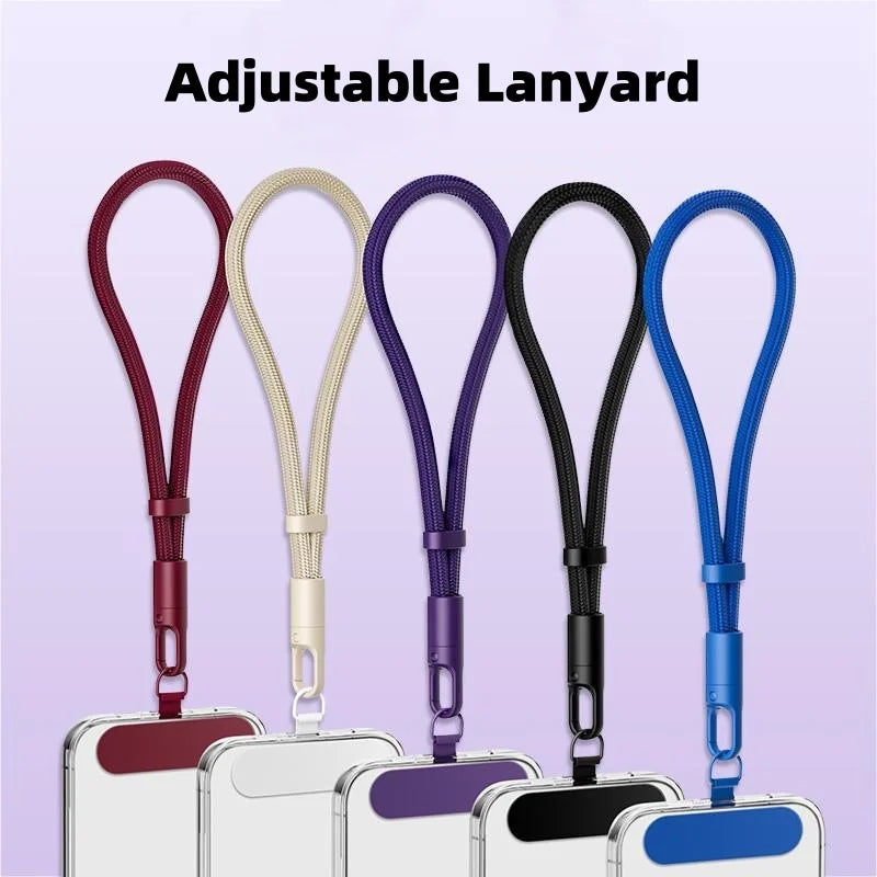 Adjustable Mobile Phone Strap Lanyard Crossbody Phone Lanyards Neck Rope with Patch for iPhone Cell Phone Hanging Cord Strap