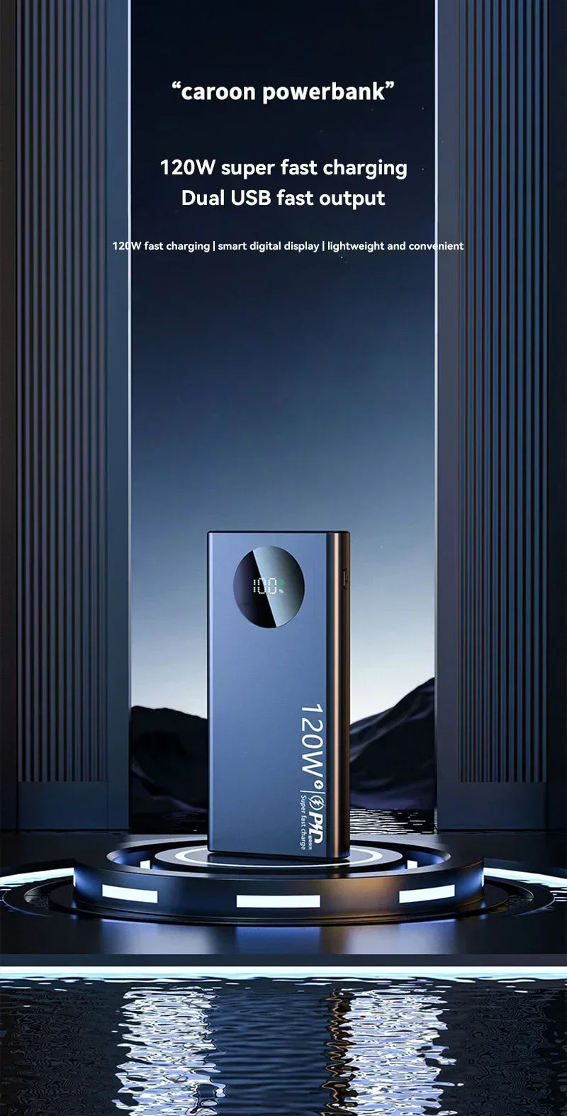 500000mAh Fast Charging Power Bank 120W High Capacity Powerbank Portable Battery Charger Take On The Plane For All Phones