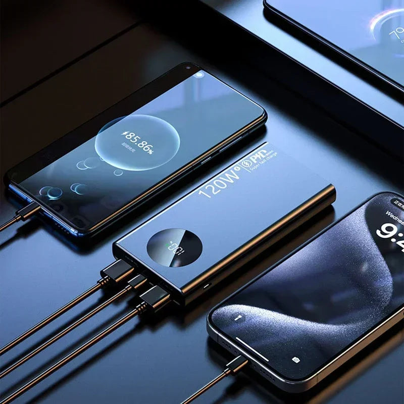 500000mAh Fast Charging Power Bank 120W High Capacity Powerbank Portable Battery Charger Take On The Plane For All Phones