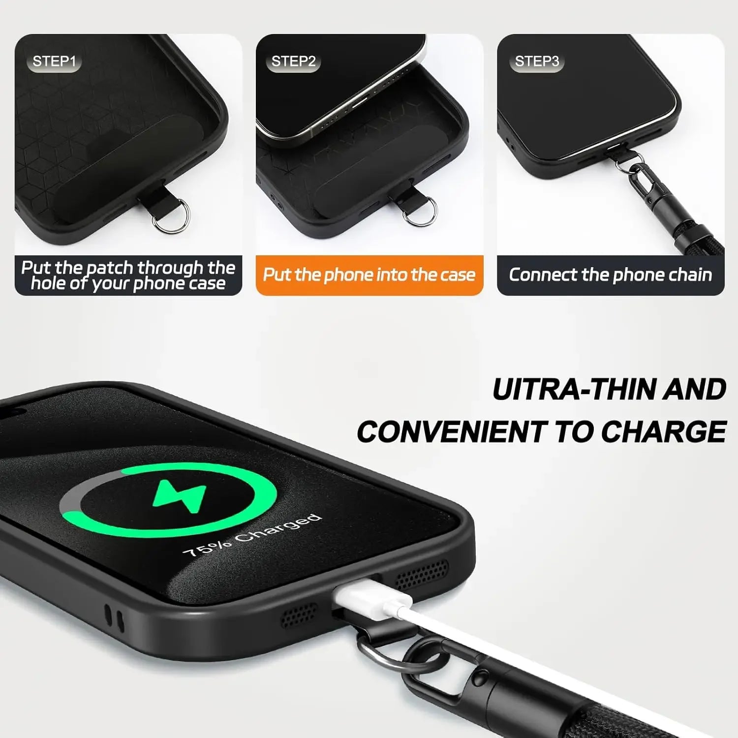 Adjustable Mobile Phone Strap Lanyard Crossbody Phone Lanyards Neck Rope with Patch for iPhone Cell Phone Hanging Cord Strap