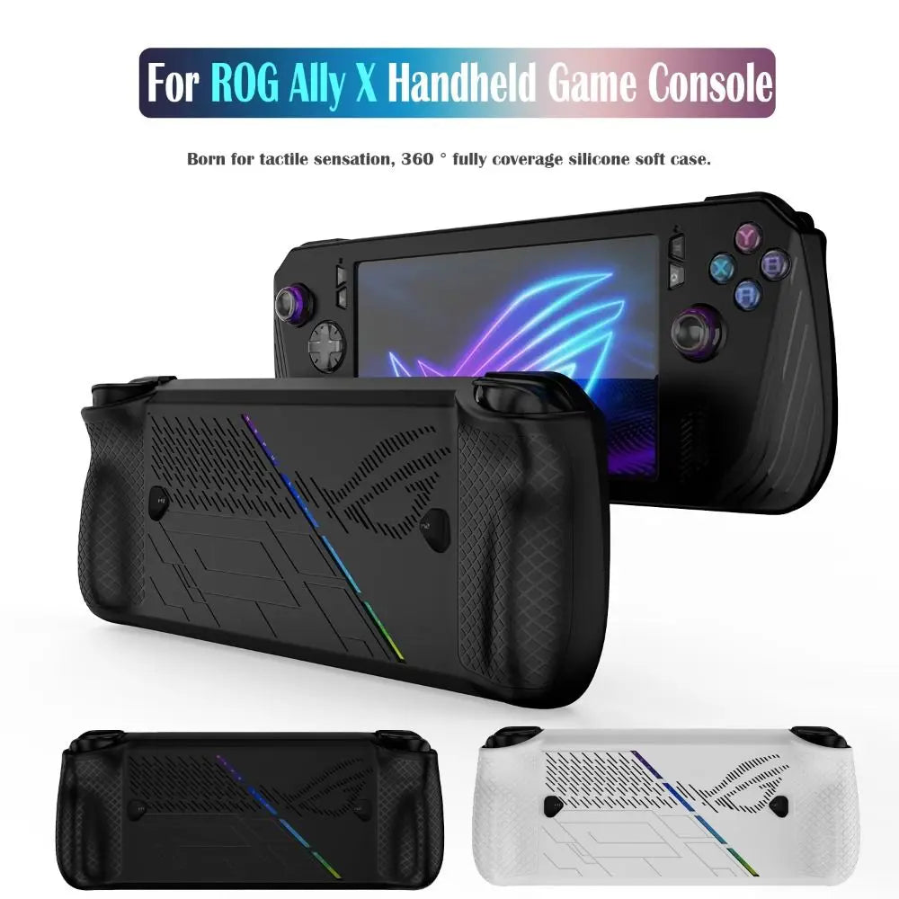 For ASUS ROG Ally X 2024 New Gaming Handhelds Protective Case Silicone Game Console Cover Anti Slip Soft Host Shell Accessories