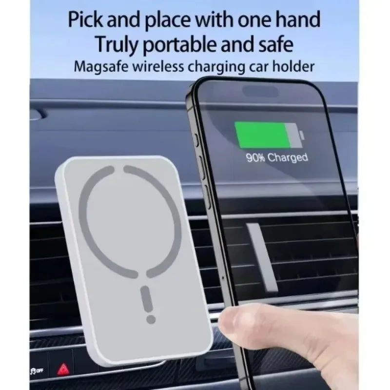 30W Magnetic Car Wireless Chargers Air Vent Clip Phone Holder for iPhone16 15 14 13 12 Pro Max Macsafe Car Charger Fast Charging