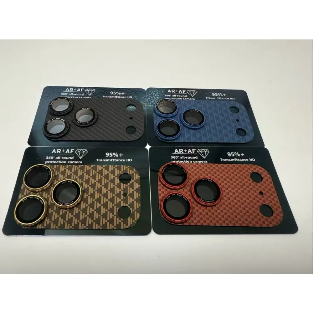 Carbon Fiber Kevlar Full Camera Lens Protector Glass Cover for IPhone 17 Air 17 Pro Max High Quality Phone Lens Accessories Case