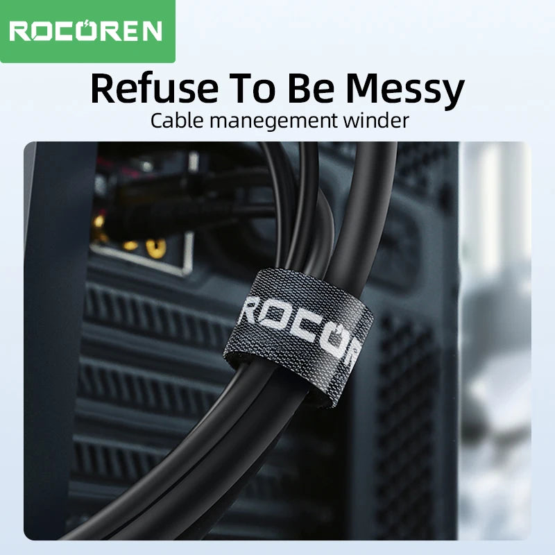 Rocoren Cable Organizer 3M Wire Winder USB Cable Management Charger Protector Phone Mouse Earphone Cable Holder Cord Protection
