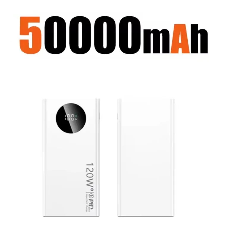 500000mAh Fast Charging Power Bank 120W High Capacity Powerbank Portable Battery Charger Take On The Plane For All Phones