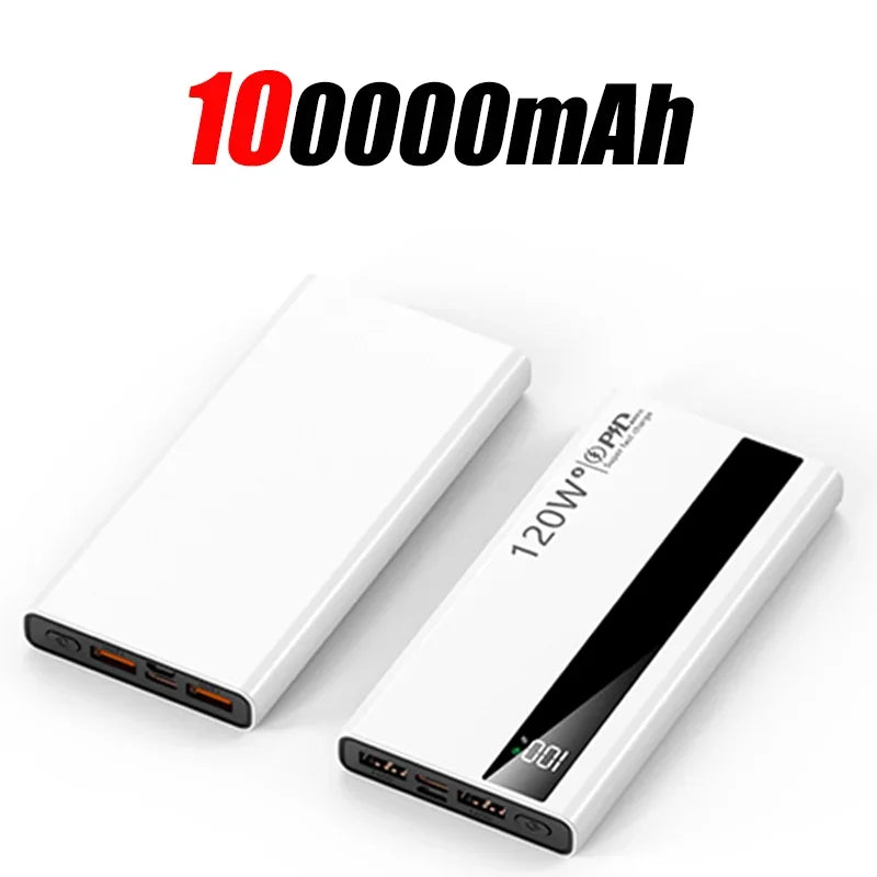 New 500000mAh High Capacity PowerBank 120W Super Fast Charging Portable External Battery Powerbank CCC For iphone Huawei 2025