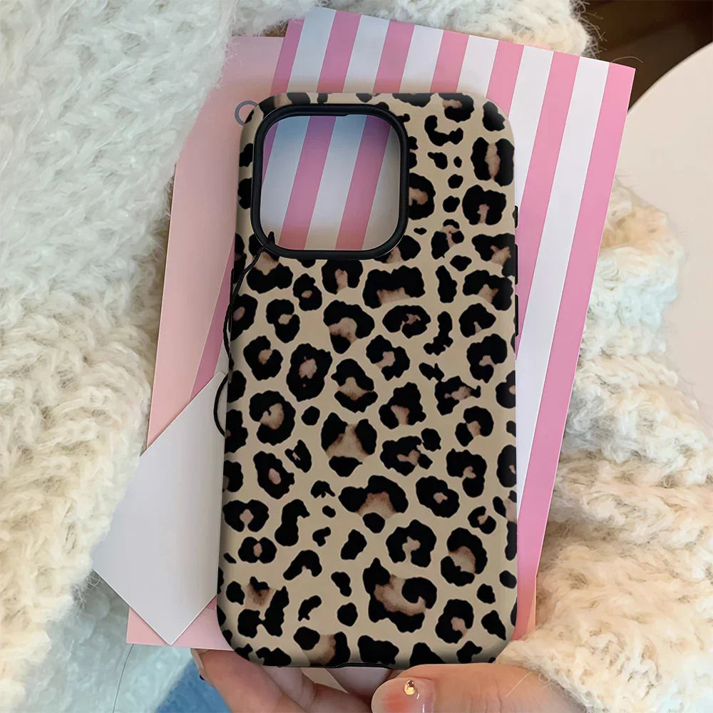 Leopard Print IPhone17 Must-Haves Phone Case for IPhone 17 16 15 14 13 12 11 Pro Max Plus Double-layer Back Cover