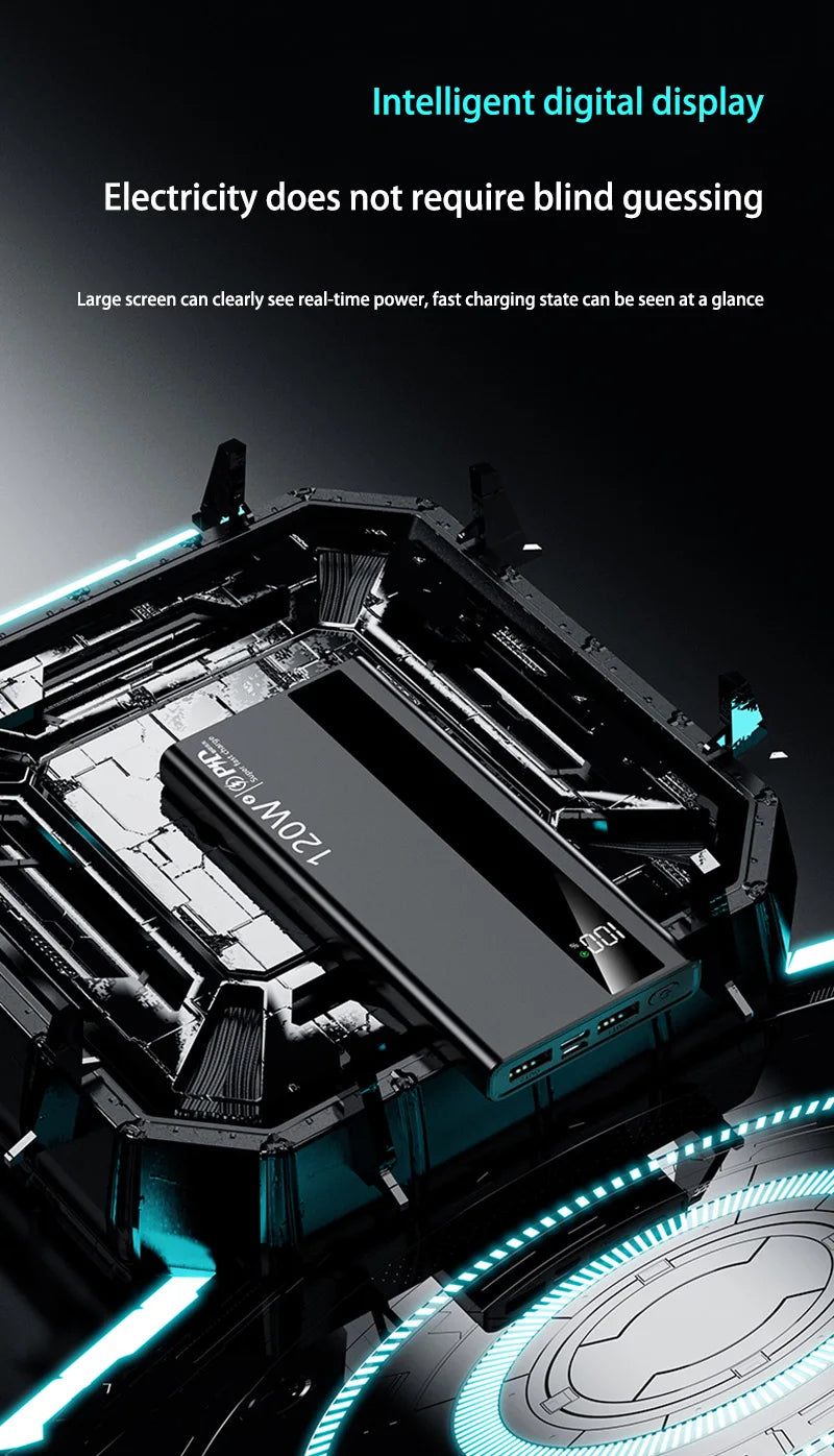 New 500000mAh High Capacity PowerBank 120W Super Fast Charging Portable External Battery Powerbank CCC For iphone Huawei 2025