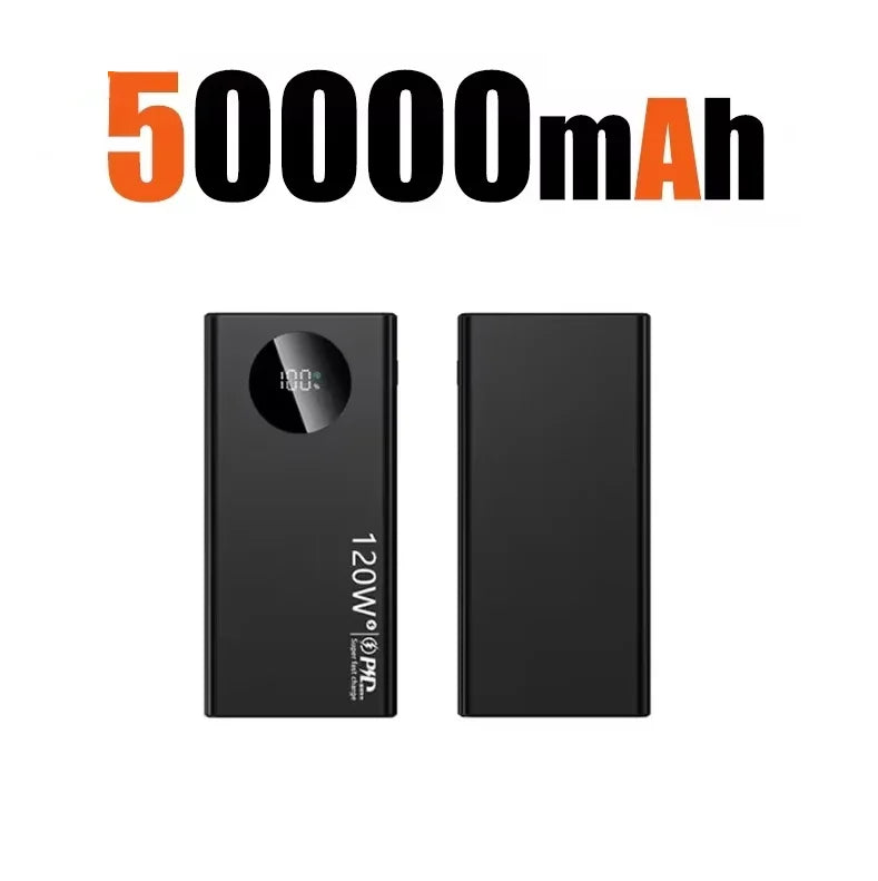 500000mAh Fast Charging Power Bank 120W High Capacity Powerbank Portable Battery Charger Take On The Plane For All Phones