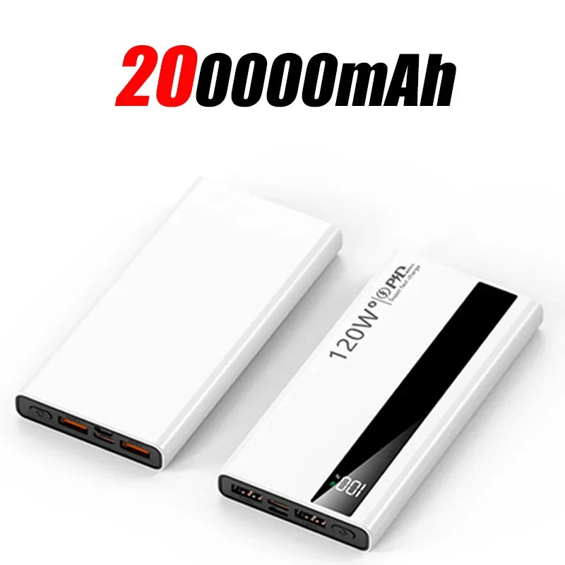 New 500000mAh High Capacity PowerBank 120W Super Fast Charging Portable External Battery Powerbank CCC For iphone Huawei 2025