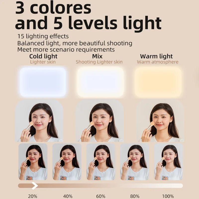 Pocket LED Selfie Light For IPhone IPad Mobile Phone Laptop Clip Flash Fill Video Photo Ringlight Photography Lamp