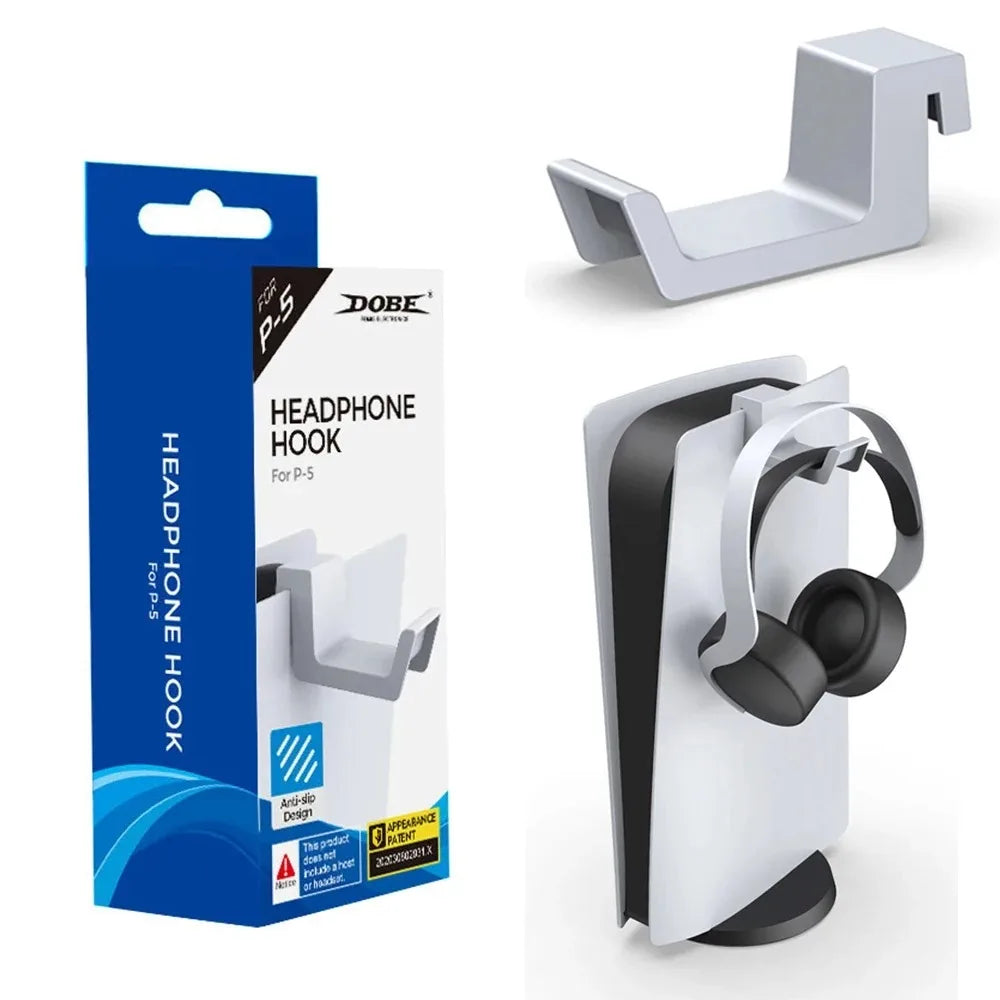 PS5 Accessories Headphone Stand Wall Mount Holder Hanger for PS5 Console Gaming Headset Hanging Bracket Storage Rack