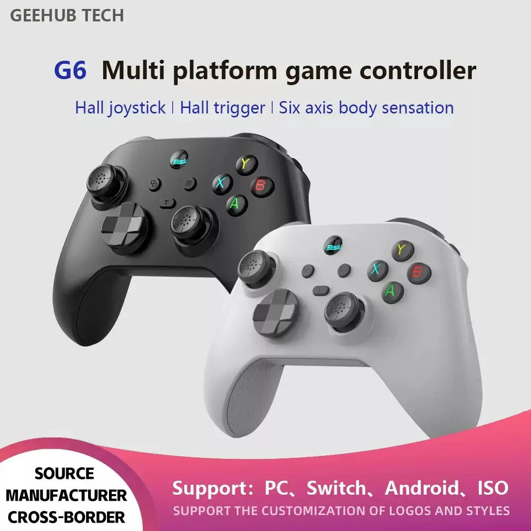 G6 Mobile Game Controller For Switch/IOS/Andriod/PC Support Streaming media/cloud Game Mobile Phone GamePad Hall effect joystick