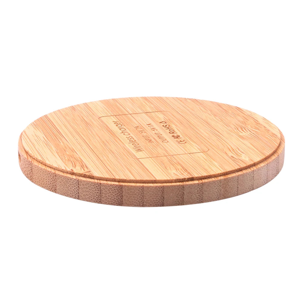 Quick Charge Wood Wireless Charger for Mobile Phone 5W Wooden Wireless Charger USB C Fast Charging Pad Stand without Cable