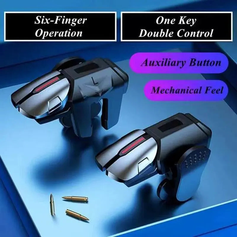 G21 Mobile Gam-ing Triggers Ergonomic Trigger Retractable Phone Game Controller Avoid Sensitive Shot Aim Buttons Minimal Plug