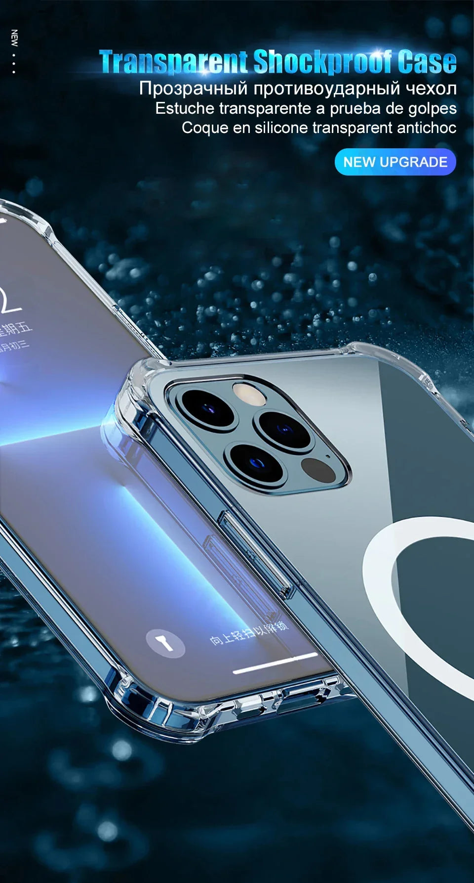 Transparent Magnetic For Magsafe Wireless Charge Cases For iPhone 17 16 15 14 13 12 11 Pro Max Shockproof Cover Accessories