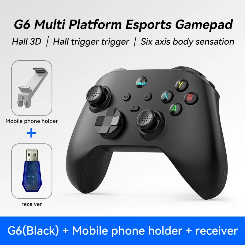 G6 Mobile Game Controller For Switch/IOS/Andriod/PC Support Streaming media/cloud Game Mobile Phone GamePad Hall effect joystick