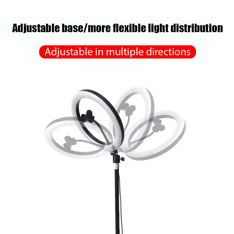 10inch Selfie Ring Light Photography Fill Light Led Ring Lamp with Pan tilt for Video Recording Live Broadcast Selfie Ringlights