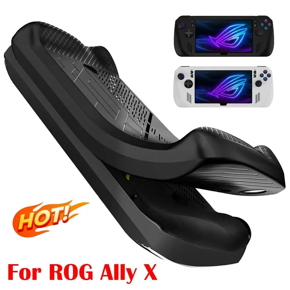 For ASUS ROG Ally X 2024 New Gaming Handhelds Protective Case Silicone Game Console Cover Anti Slip Soft Host Shell Accessories