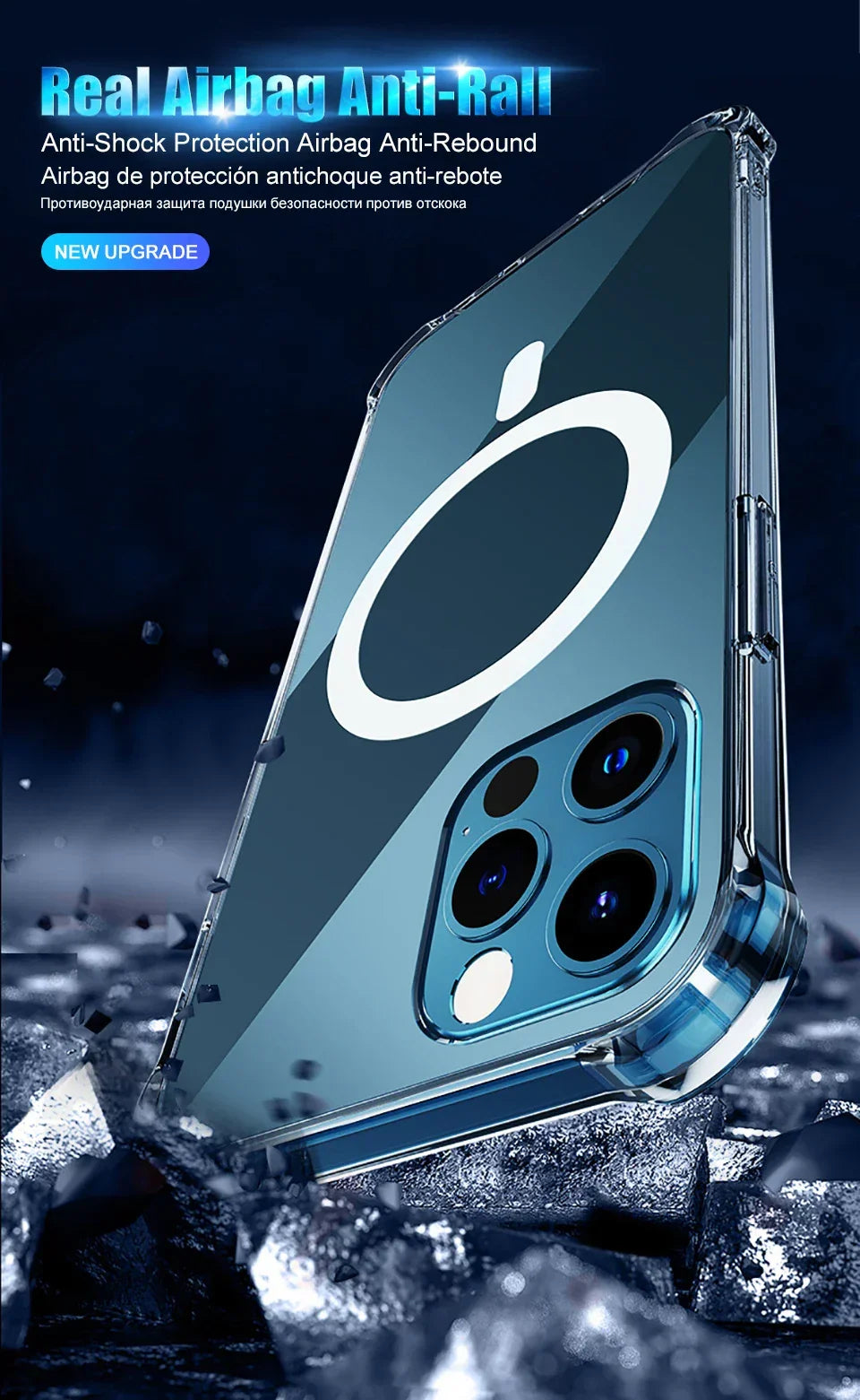 Transparent Magnetic For Magsafe Wireless Charge Cases For iPhone 17 16 15 14 13 12 11 Pro Max Shockproof Cover Accessories