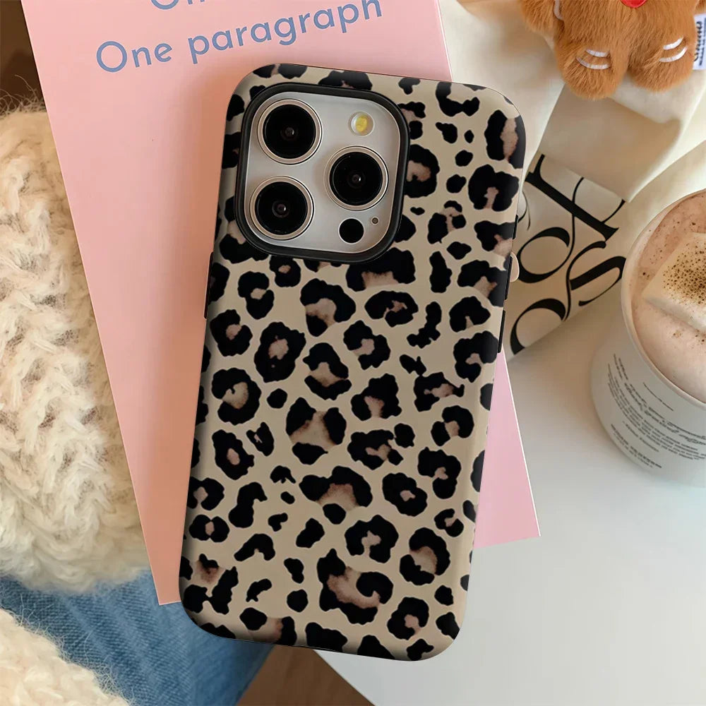 Leopard Print IPhone17 Must-Haves Phone Case for IPhone 17 16 15 14 13 12 11 Pro Max Plus Double-layer Back Cover