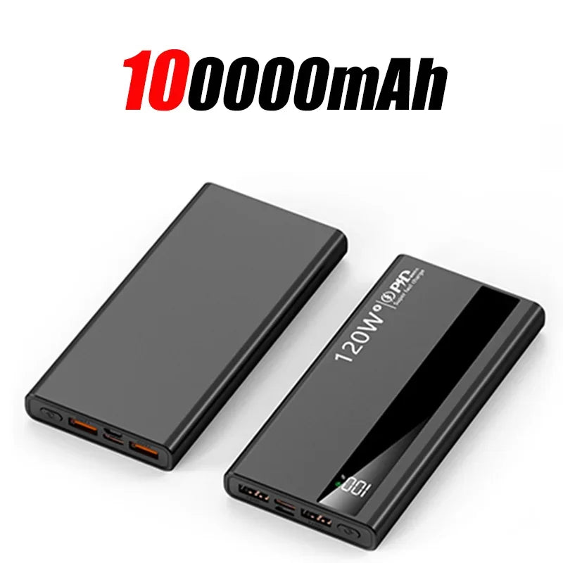 New 500000mAh High Capacity PowerBank 120W Super Fast Charging Portable External Battery Powerbank CCC For iphone Huawei 2025