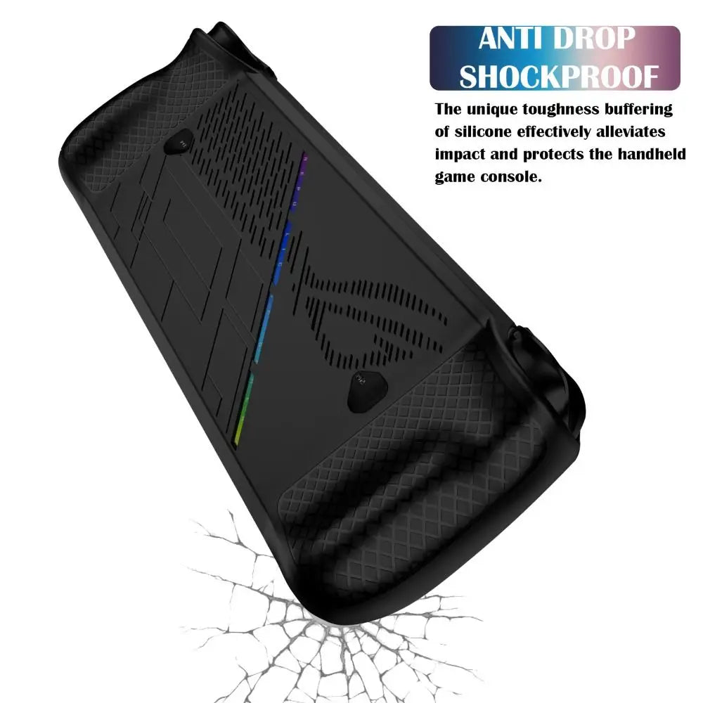 For ASUS ROG Ally X 2024 New Gaming Handhelds Protective Case Silicone Game Console Cover Anti Slip Soft Host Shell Accessories