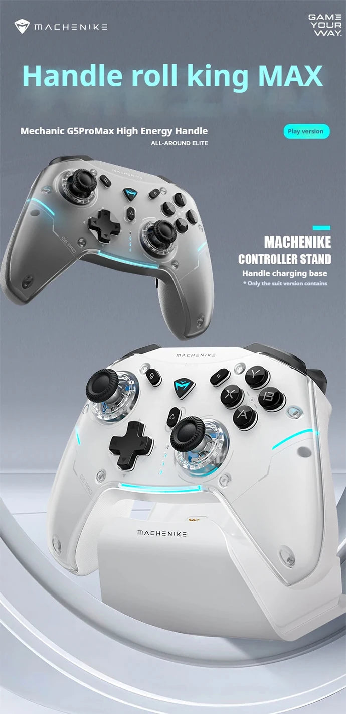 Machenike G5 Pro Max Gamepad Gaming Controller Tri-Mode Fps Wireless Game Pad Elite Hall Trigger Joystick For Switch Pc Steam