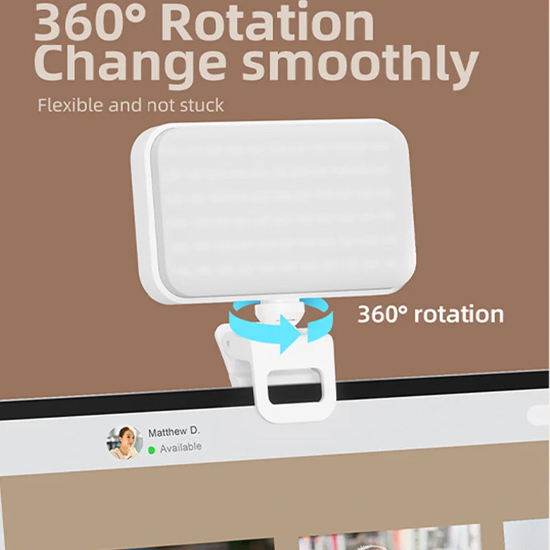 Pocket LED Selfie Light For IPhone IPad Mobile Phone Laptop Clip Flash Fill Video Photo Ringlight Photography Lamp