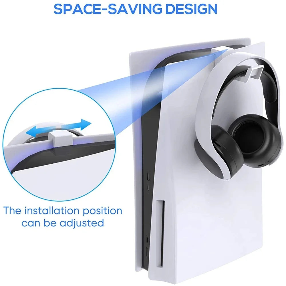 PS5 Accessories Headphone Stand Wall Mount Holder Hanger for PS5 Console Gaming Headset Hanging Bracket Storage Rack