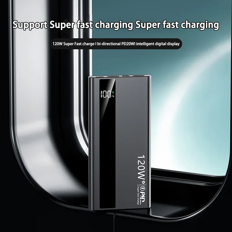 Xiaomi 500000mAh Power Bank 120W Fast Charging Large Capacity Power Bank PD 20W Suitable For All Mobile Phones Long Endurance