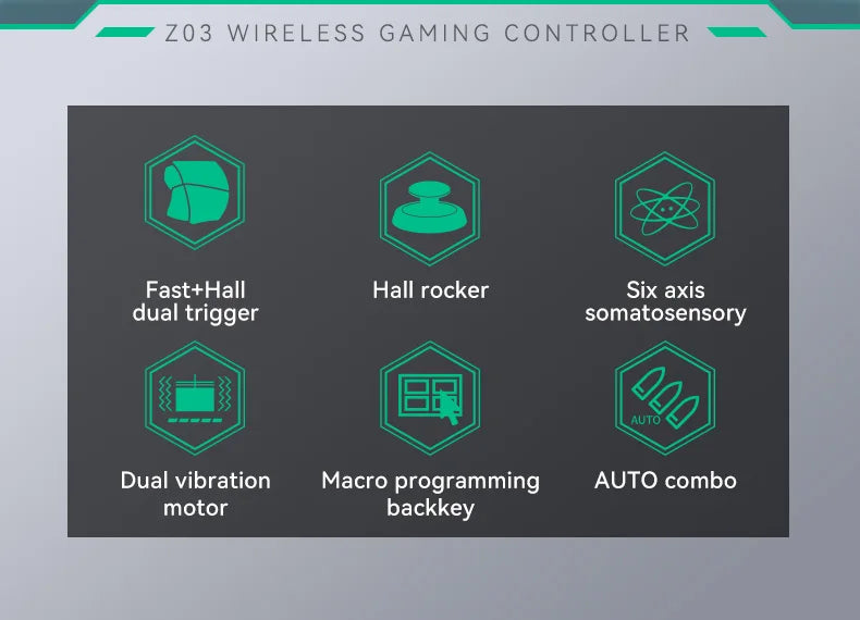 Remote control Handle Z03 Wireless Game Controller Wukong Black Myth Hall Joystick Double Cut Trigger for Switch/Android/iOS/PC