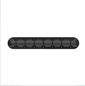 1pc Self-Adhesive Cable Organizer for Easy Wire and Data Cable Management - 7 Hole Black Wire Clips and Network Cable Clamps