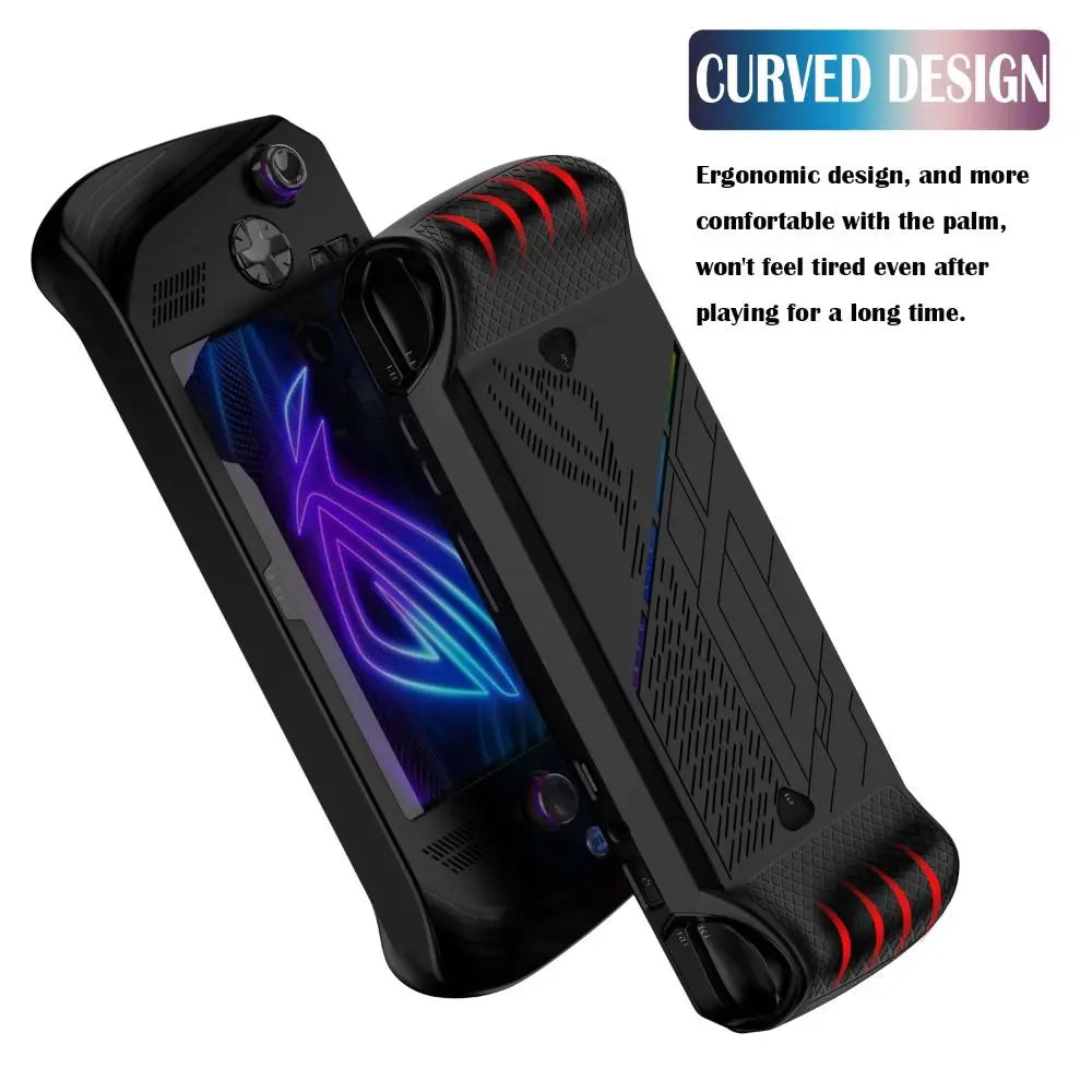 For ASUS ROG Ally X 2024 New Gaming Handhelds Protective Case Silicone Game Console Cover Anti Slip Soft Host Shell Accessories