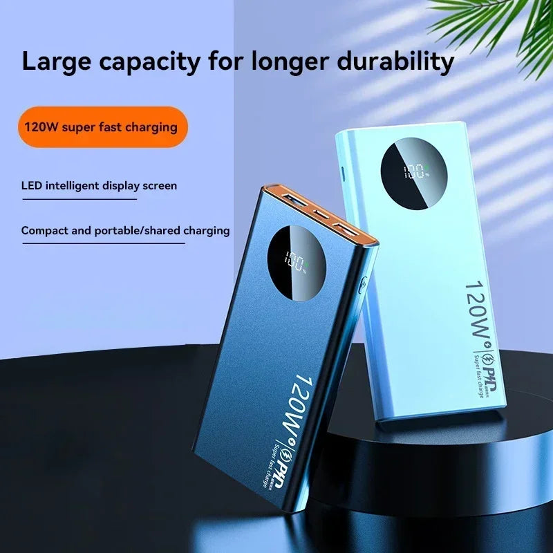 500000mAh Fast Charging Power Bank 120W High Capacity Powerbank Portable Battery Charger Take On The Plane For All Phones