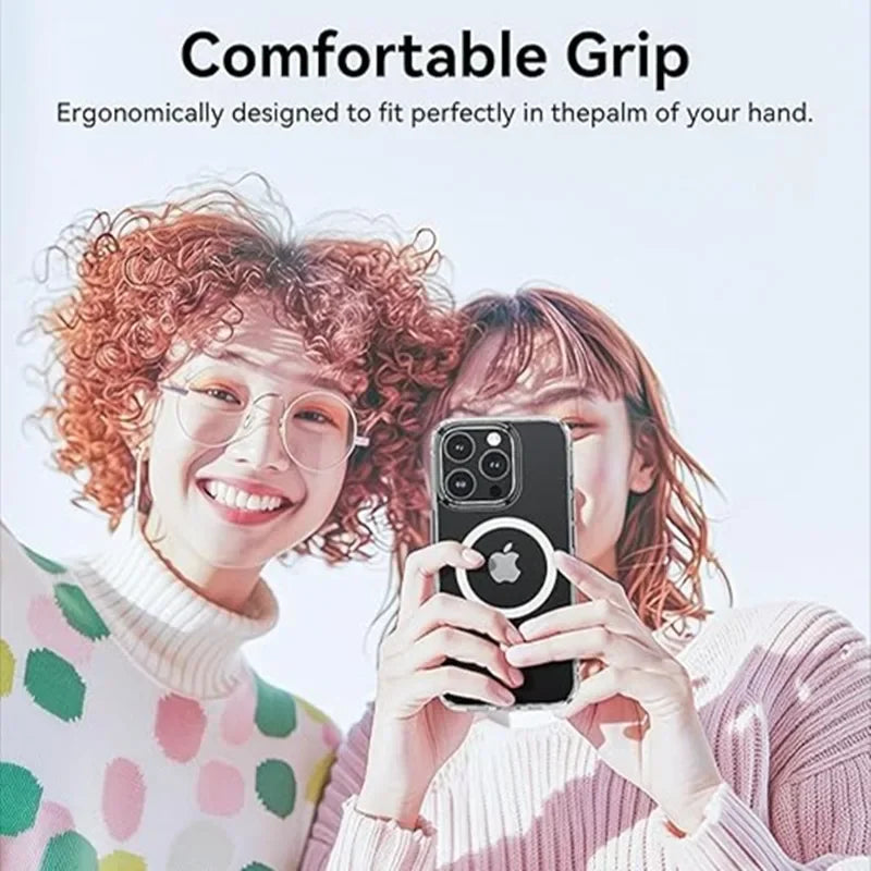 Transparent Magnetic For Magsafe Wireless Charge Cases For iPhone 17 16 15 14 13 12 11 Pro Max Shockproof Cover Accessories