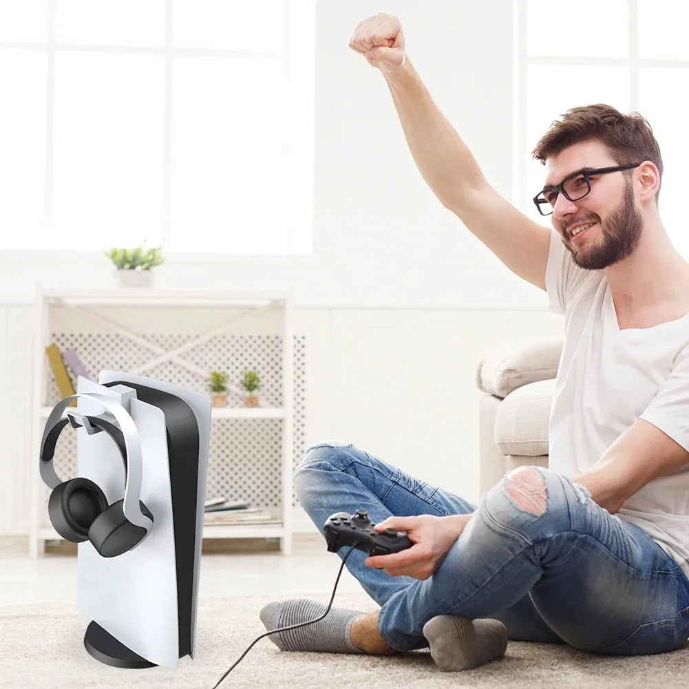 PS5 Accessories Headphone Stand Wall Mount Holder Hanger for PS5 Console Gaming Headset Hanging Bracket Storage Rack